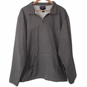 JANSPORT Unisex Microfleece Gray 1/4 Quarter Zip